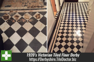 Fantastic 1920’s Victorian Tiled Floor Unearthed and Restored in Derby