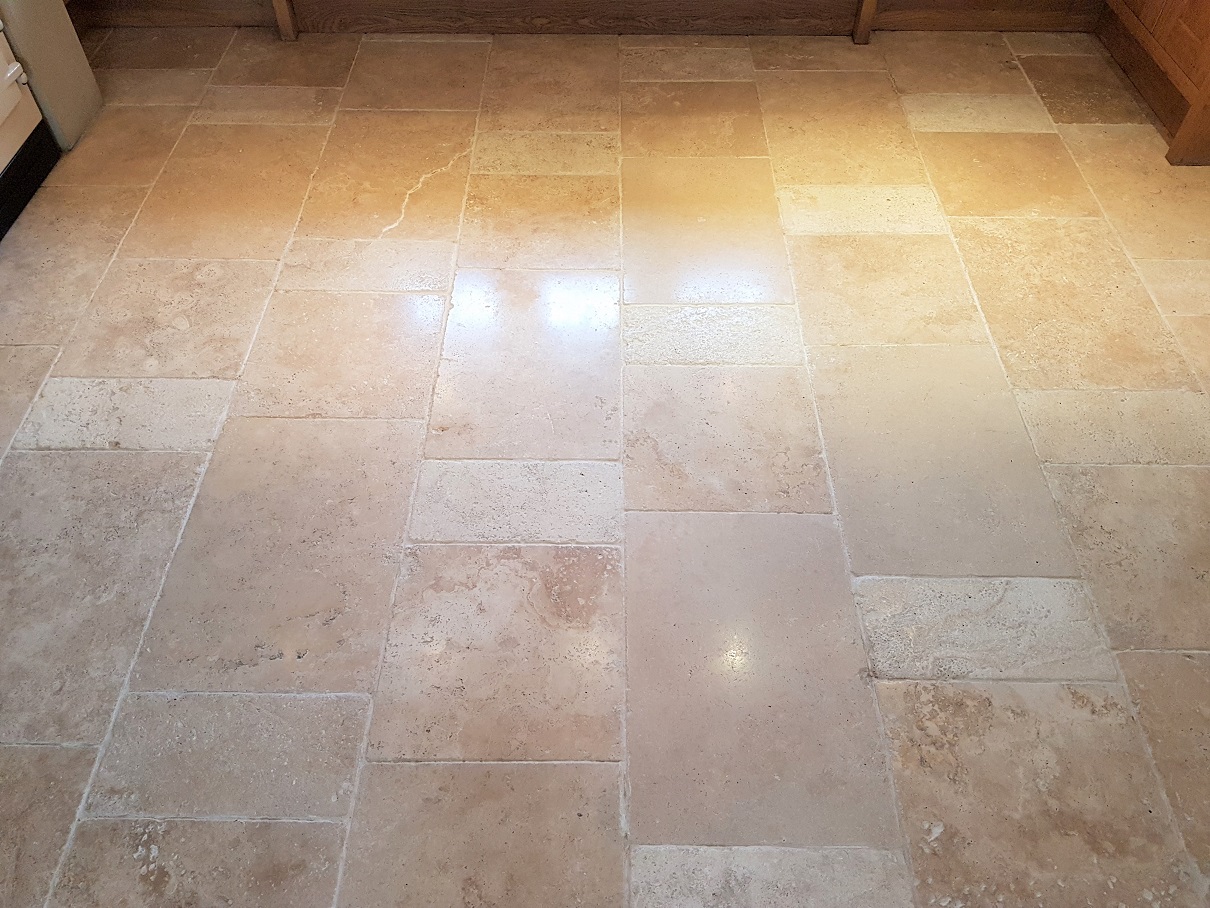 Travertine Kitchen Floor After Cleaning Parwich