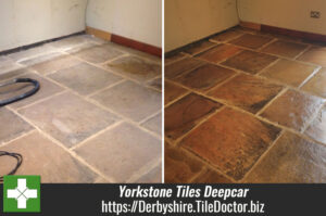 Yorkstone Tiles Rejuvenated in Deepcar near Sheffield