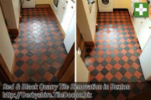 Quarry Tiled Floor Before and After Renovation Buxton