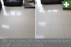 White Grout Recoloured Natural Grey Glosso