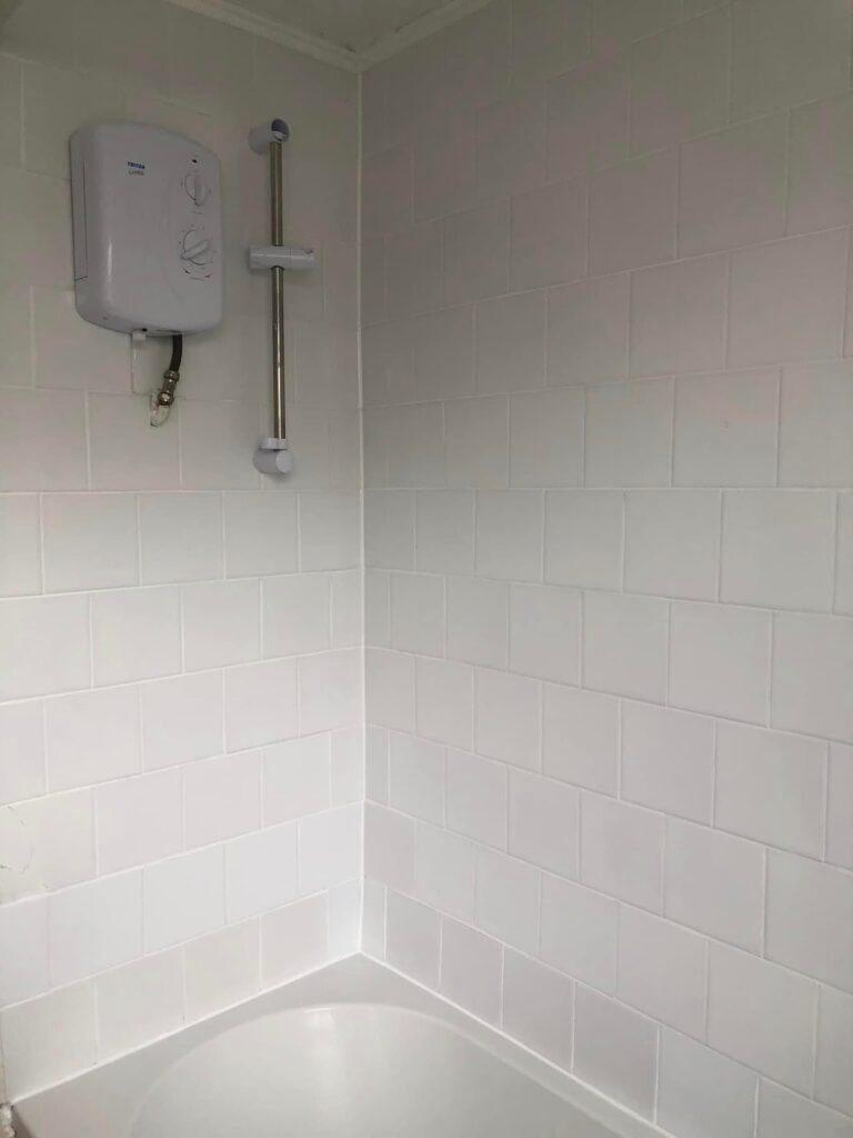 Ceramic Bathroom Wall Tiles After Cleaning Swanwick Rental Property Derbyshire
